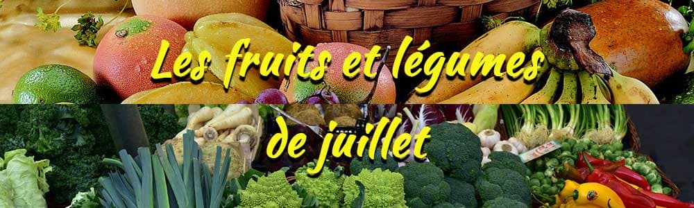 Les fruits et légumes de saison : Juillet